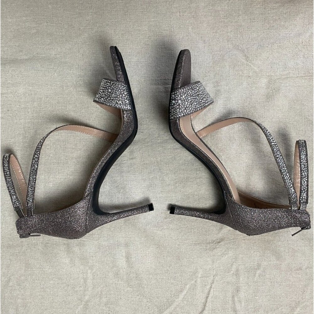 Kelly & Katie Nielle Strappy Glitter Sandal Heel Sz 9.5M (41) Evening Party 4" - Picture 8 of 12